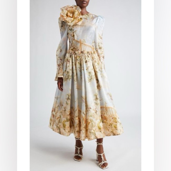 ZIMMERMANN Lyrical Floral Appliqué Dress - Picture 6 of 16